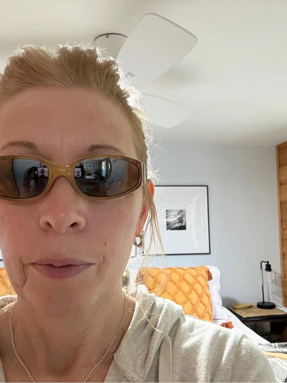 Bolle small face Amber Tinted Slim Oval Sunglasses - Picture 9 of 10